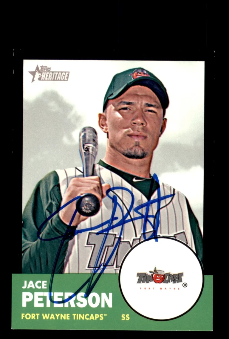 Signed Baseball Card Auto Jace Peterson 2012 Topps Heritage Minor League #28 /96