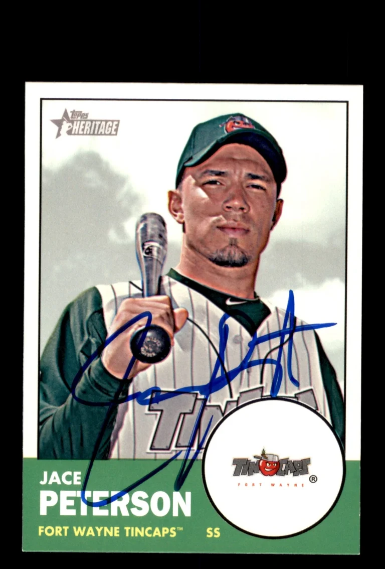Signed Baseball Card Auto Jace Peterson 2012 Topps Heritage Minor League #28