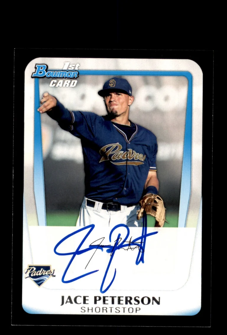Signed Baseball Card Auto Jace Peterson 2011 Bowman #BDPP69 San Diego Padres