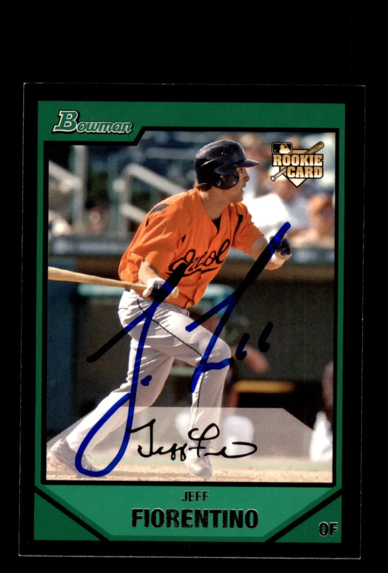 Signed Baseball Card Auto Jeff Fiorentino 2007 Bowman #217 Baltimore Orioles