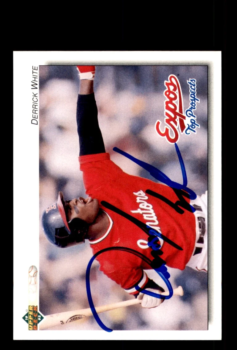 Signed Baseball Card Auto Derrick White 1992 Upper Deck Minor League #279