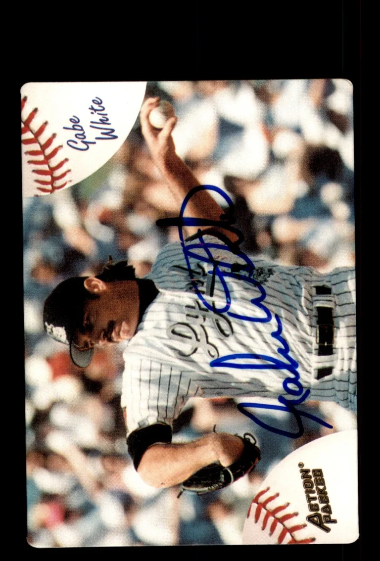 Signed Baseball Card Auto Gabe White 1994 Action Packed Minors #34 Ottawa Lynx