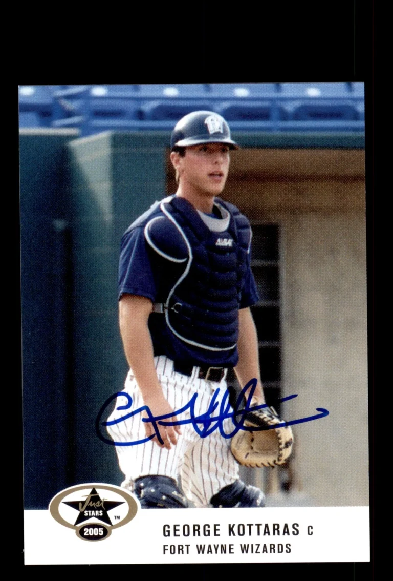 Signed Baseball Card Auto George Kottaras 2005 Just Stars #29 Fort Wayne Wizards