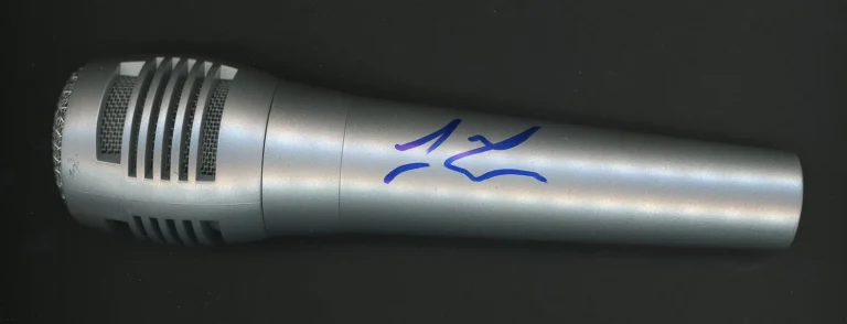 COMEDIAN TALK SHOW HOST JAY LENO SIGNED MICROPHONE ACOA CERTIFIED Qty Simpson’s