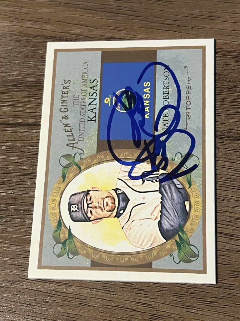 Signed Baseball Card Auto Nate Robertson 2008 Topps Allen & Ginter #US16