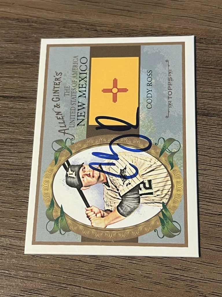 Signed Baseball Card Auto Cody Ross 2008 Topps Allen & Ginter #US31 Marlins