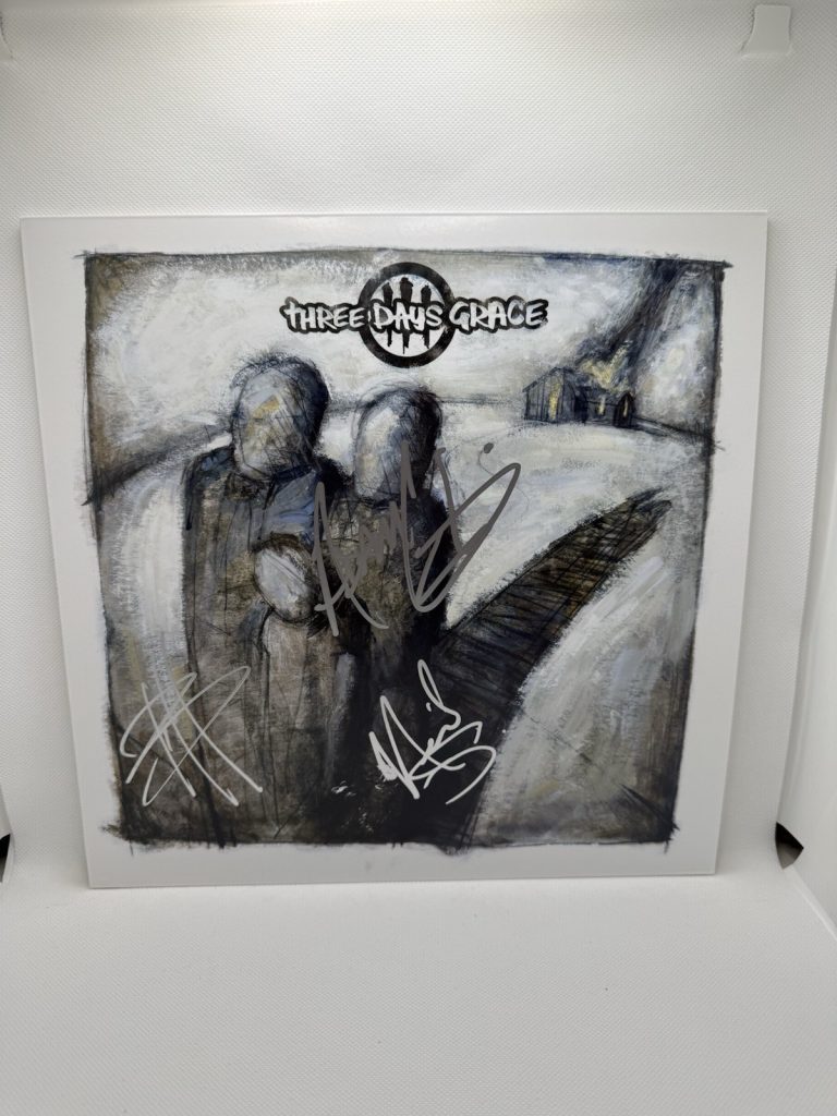 THREE DAYS GRACE SIGNED VINYL ADAM GONTIER ALL 3 SELF TITLED JSA COA AUTOGRAPH
