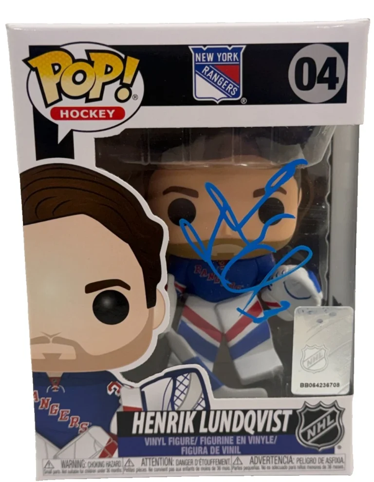 Henrik Lundqvist Signed Funko Figure New York Rangers Autograph Beckett