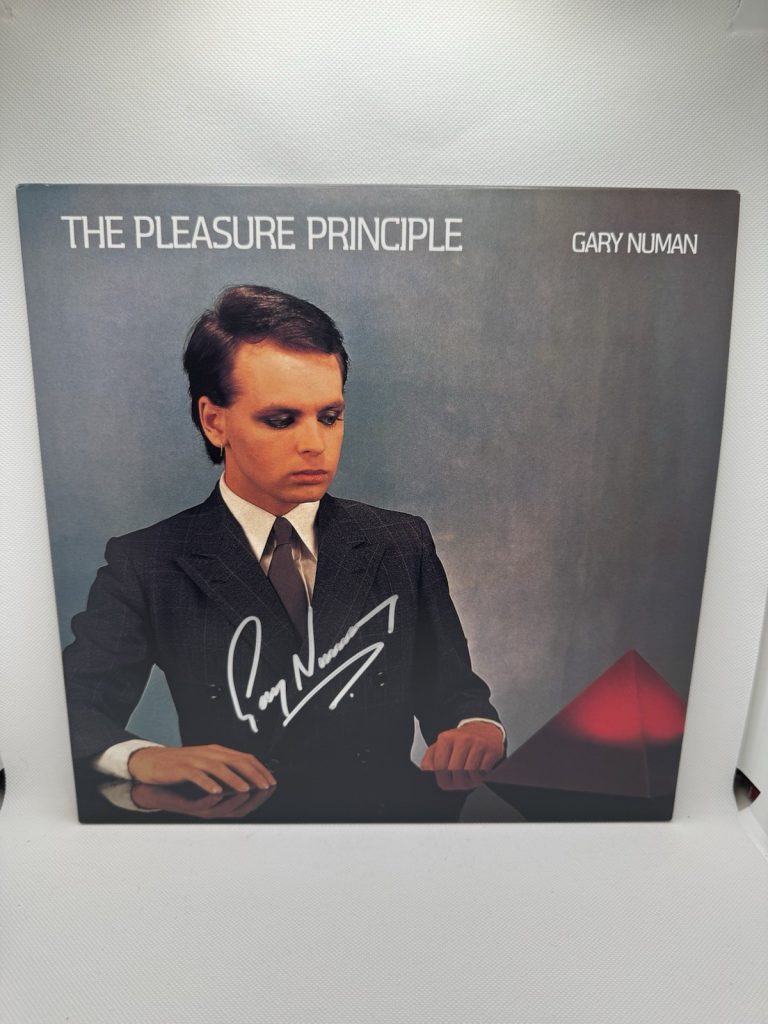 GARY NUMAN SIGNED VINYL THE PLEASURE PRINCIPLE RECORD ALBUM LP JSA COA AUTOGRAPH