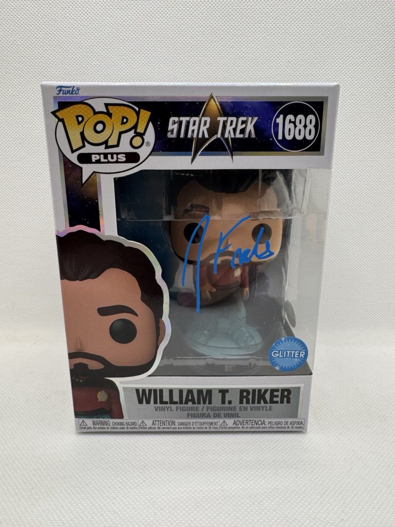 Jonathan Frakes Signed Funko 1688 Star Trek William T. Riker GLITTER JSA COA