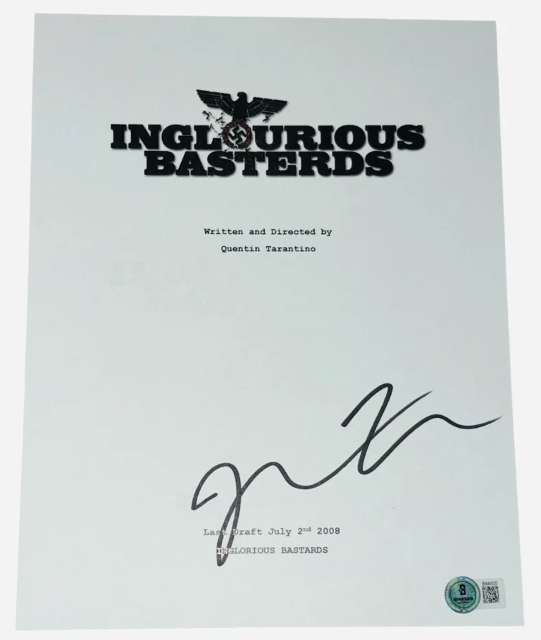 Quentin Tarantino Signed Autograph Inglorious Bastards Script Screenplay Beckett