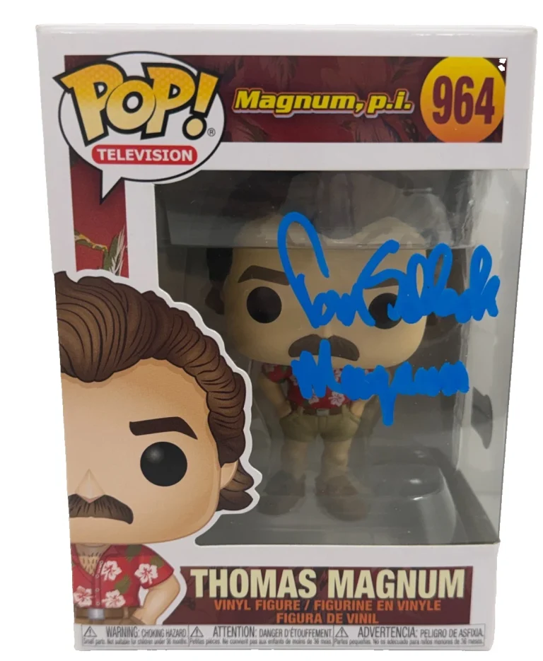 Tom Selleck Signed Thomas Magnum PI Funko Authentic Autograph Beckett Witness