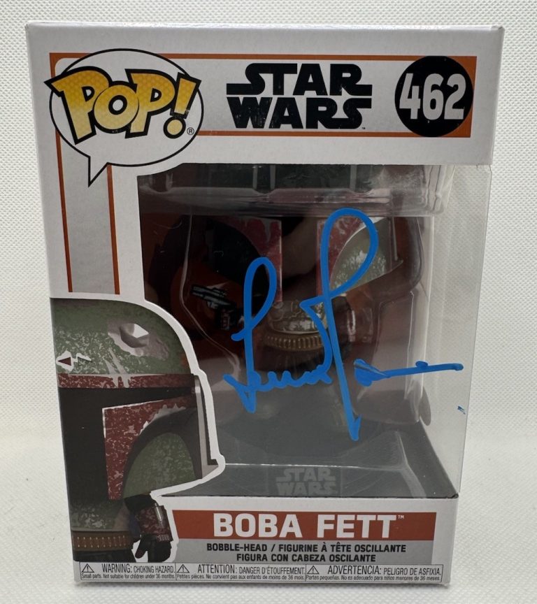 TEMUERA MORRISON SIGNED BOBA FETT FUNKO POP #462 STAR WARS THE MANDALORIAN JSA