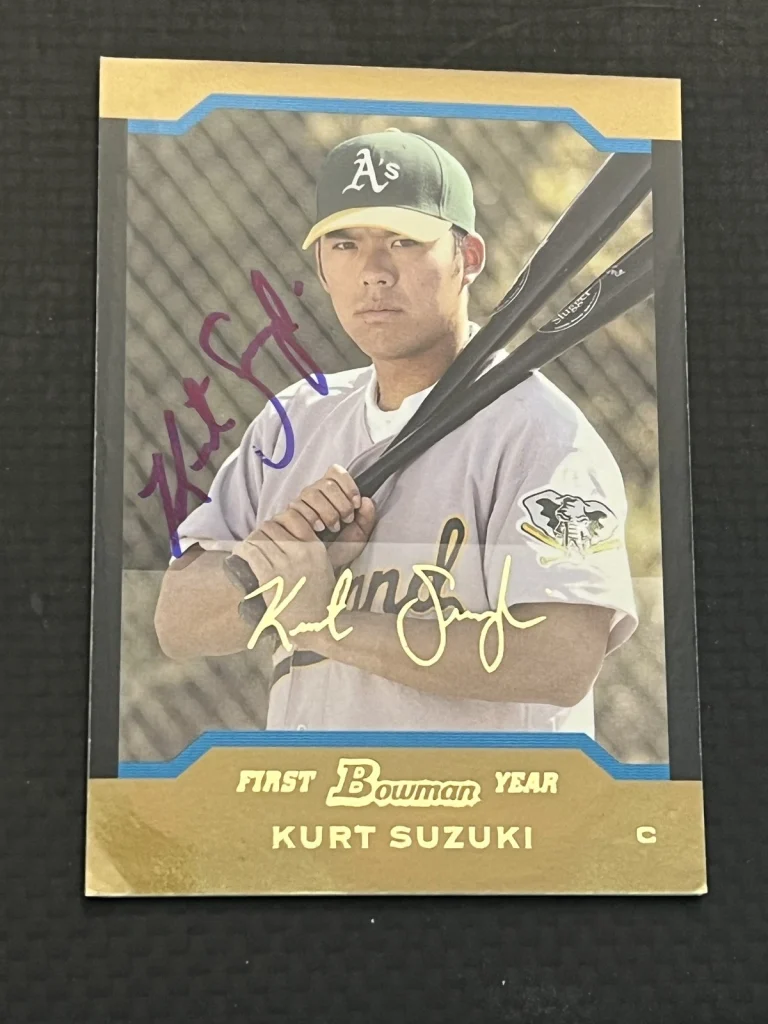 Signed Baseball Card Auto Kurt Suzuki 2004 Bowman #BDP39 A's