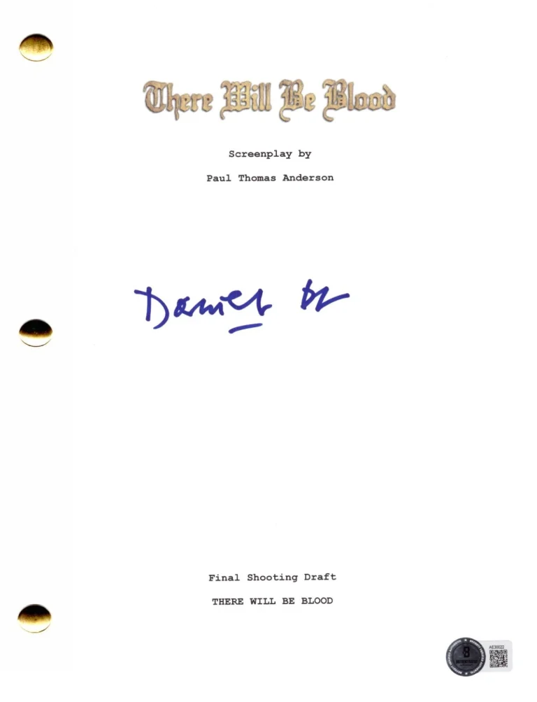 Daniel Day Lewis Signed There Will Be Blood Full Script Autograph Beckett LOA
