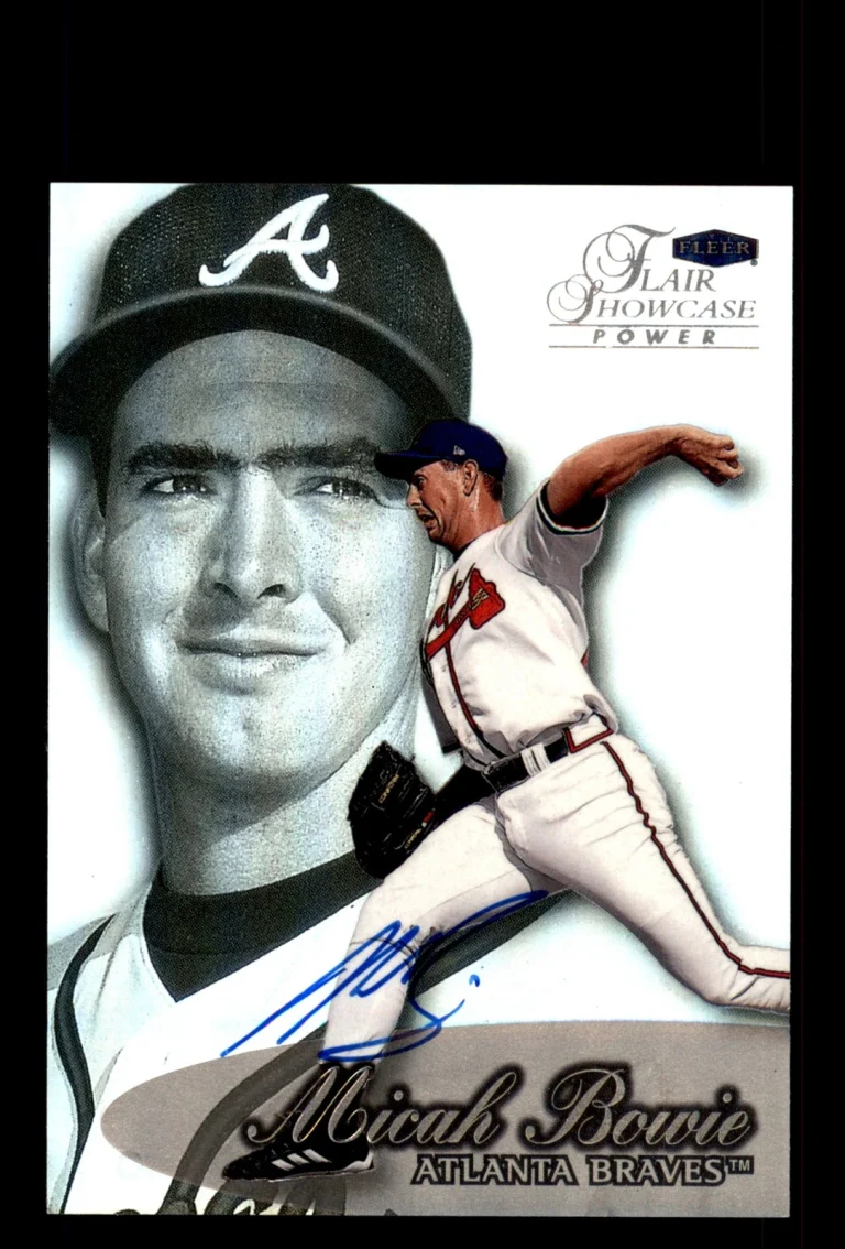 Signed Baseball Card Auto Micah Bowie 1999 Flair Showcase #18 Atlanta Braves