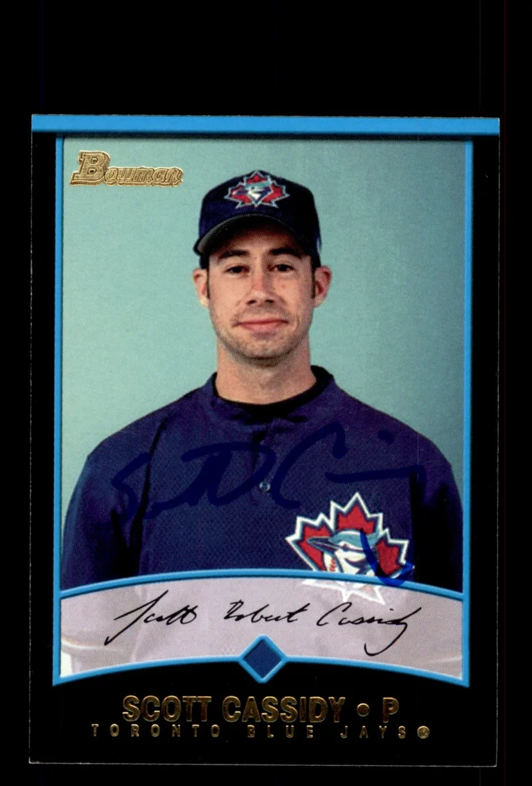 Signed Baseball Card Auto Scott Cassidy 2001 Bowman #BDP31 Toronto Blue Jays