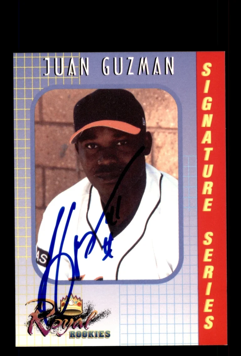 Signed Baseball Card Auto Juan Guzman 2000 Royal Rookies #7 Baltimore Orioles