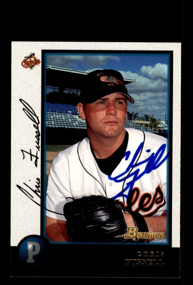 Signed Baseball Card Auto Chris Fussell 1998 Bowman #364 Baltimore Orioles