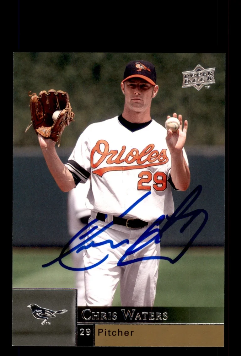 Signed Baseball Card Auto Chris Waters 2009 Upper Deck #543 Baltimore Orioles