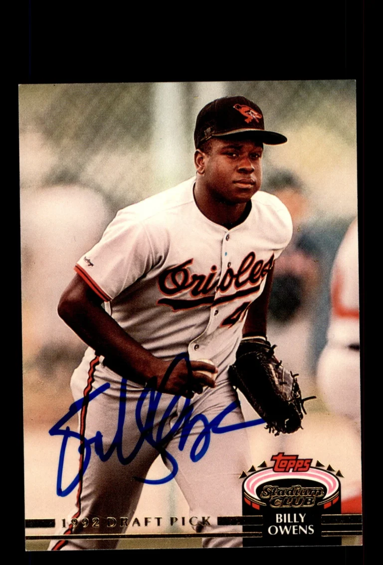 Signed Baseball Card Auto Billy Owens 1993 Stadium Club Murphy #146 Orioles