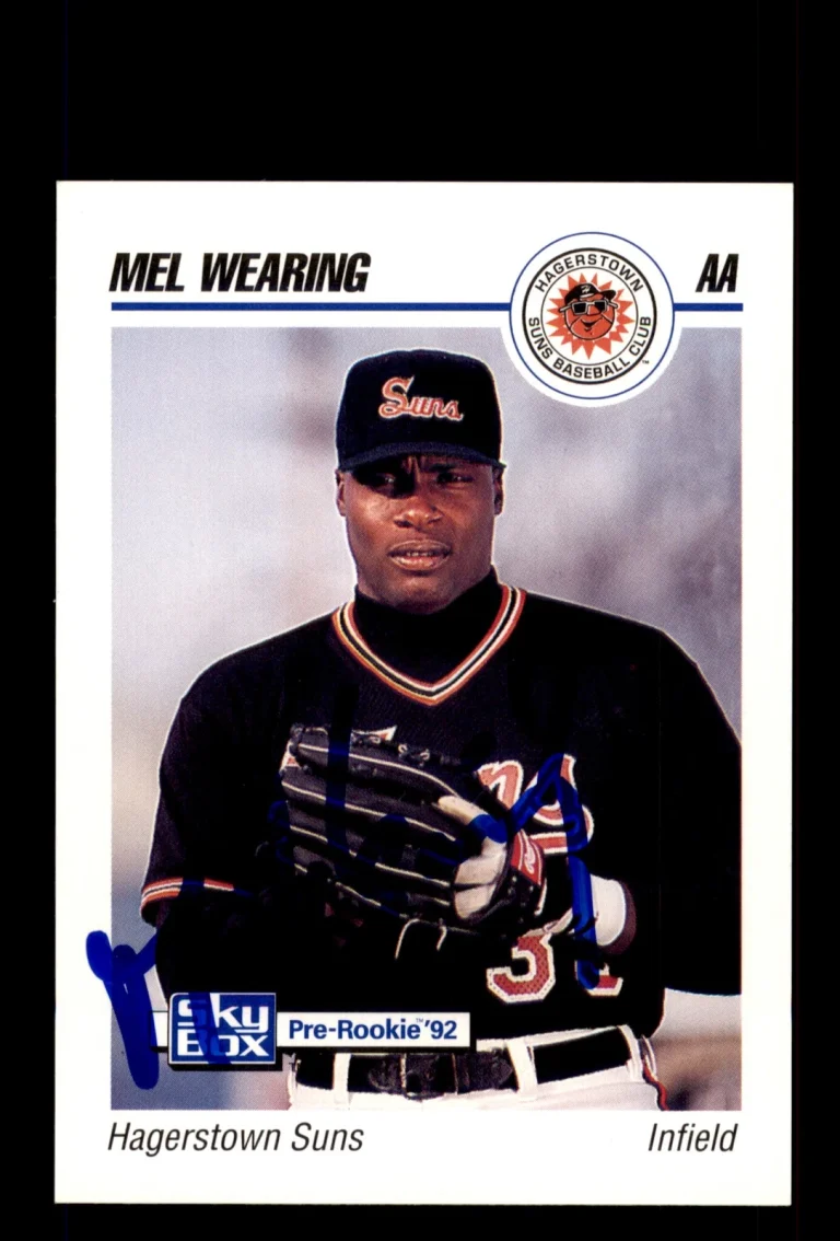 Signed Baseball Card Auto Mel Wearing 1992 SkyBox Team Sets AA #270 Suns