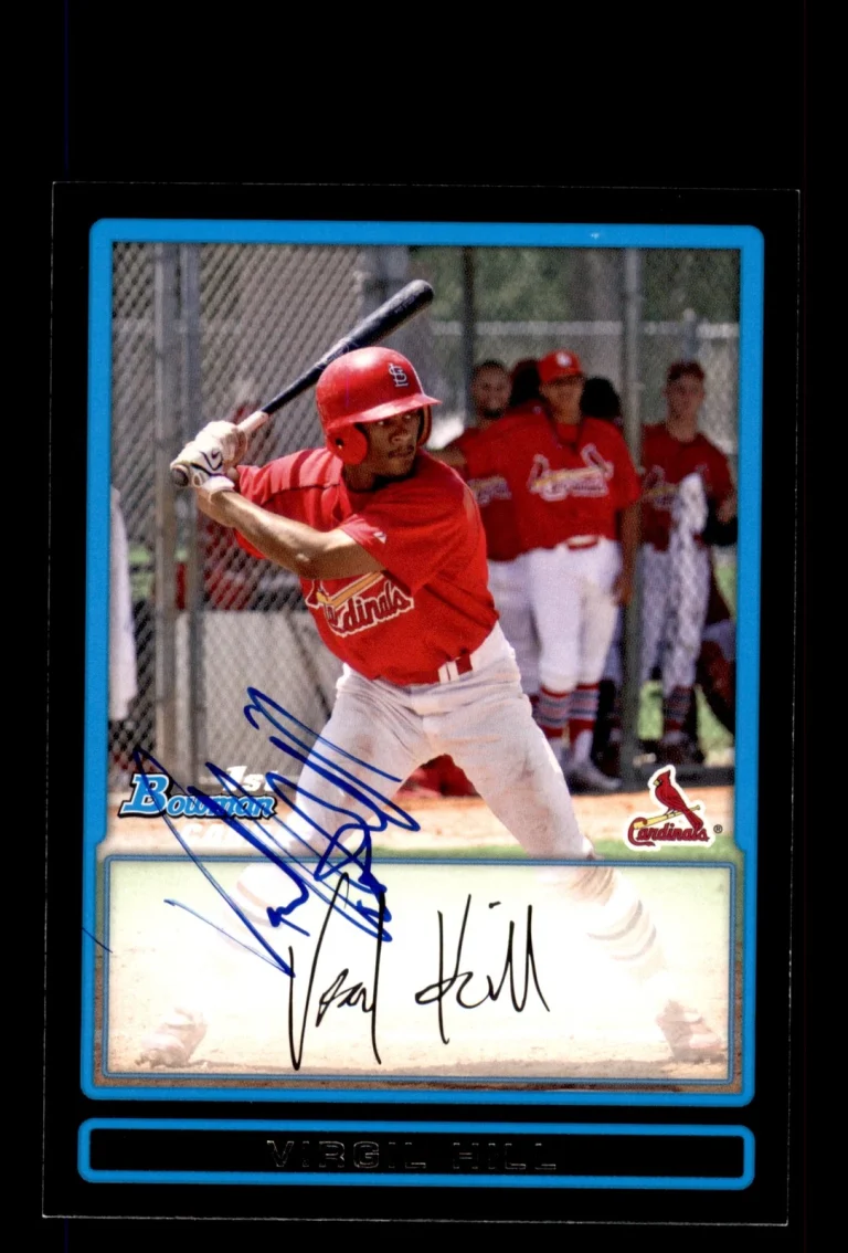 Signed Baseball Card Auto Virgil Hill 2009 Bowman #BDPP4 Cardinals