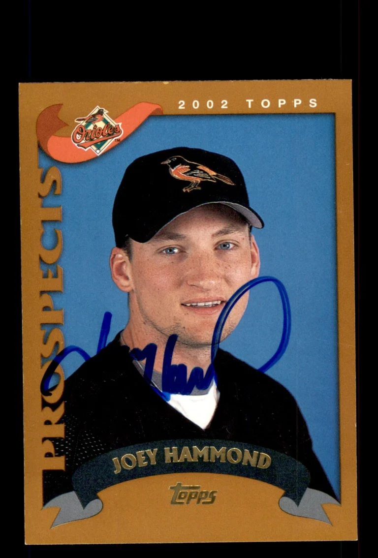 Signed Baseball Card Auto Joey Hammond 2002 Topps Traded & Rookies #T229 Orioles