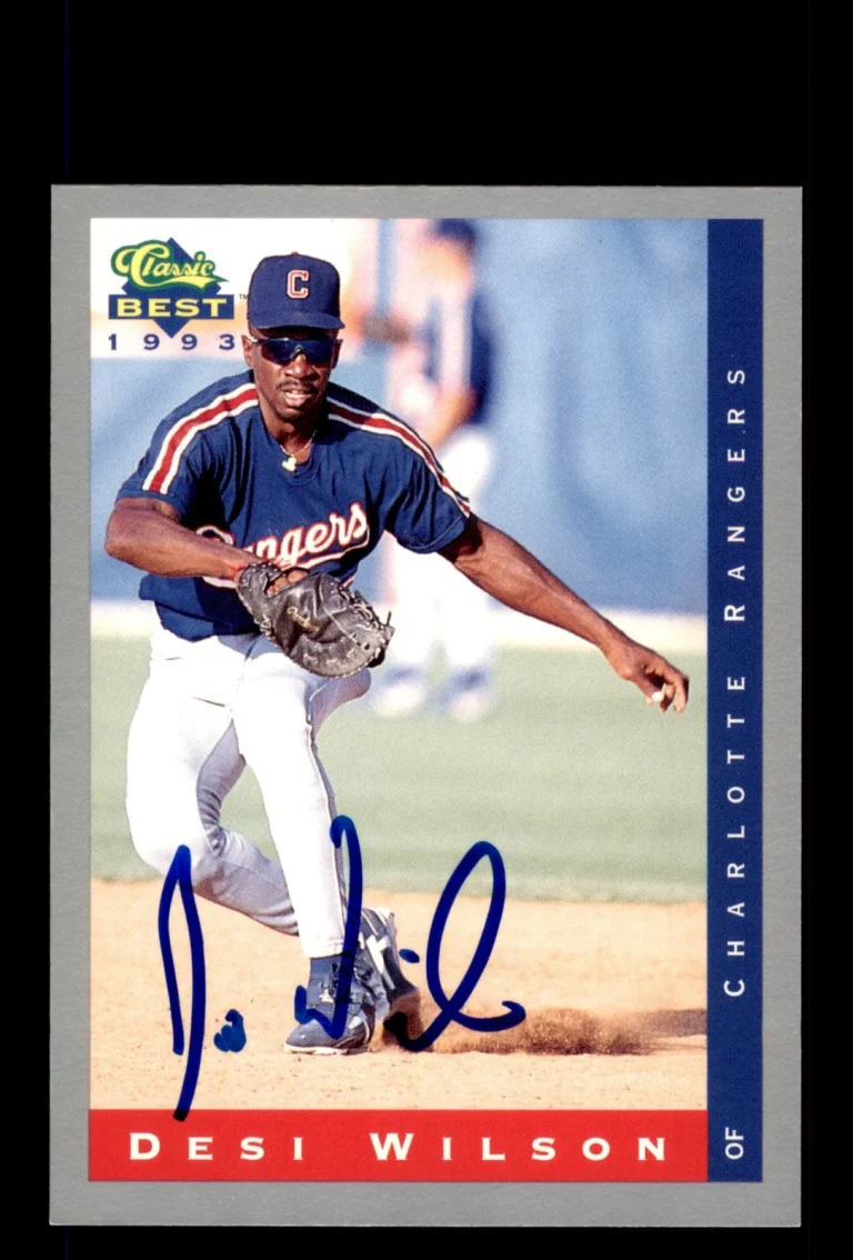 Signed Baseball Card Auto Desi Wilson 1993 Classic Best #40 Charlotte Rangers