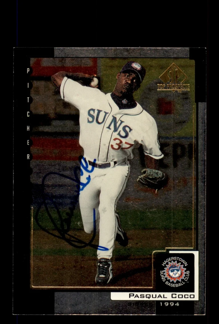 Signed Baseball Card Auto Pasqual Coco 2000 SP Top Prospects #26 Hagerstown Suns