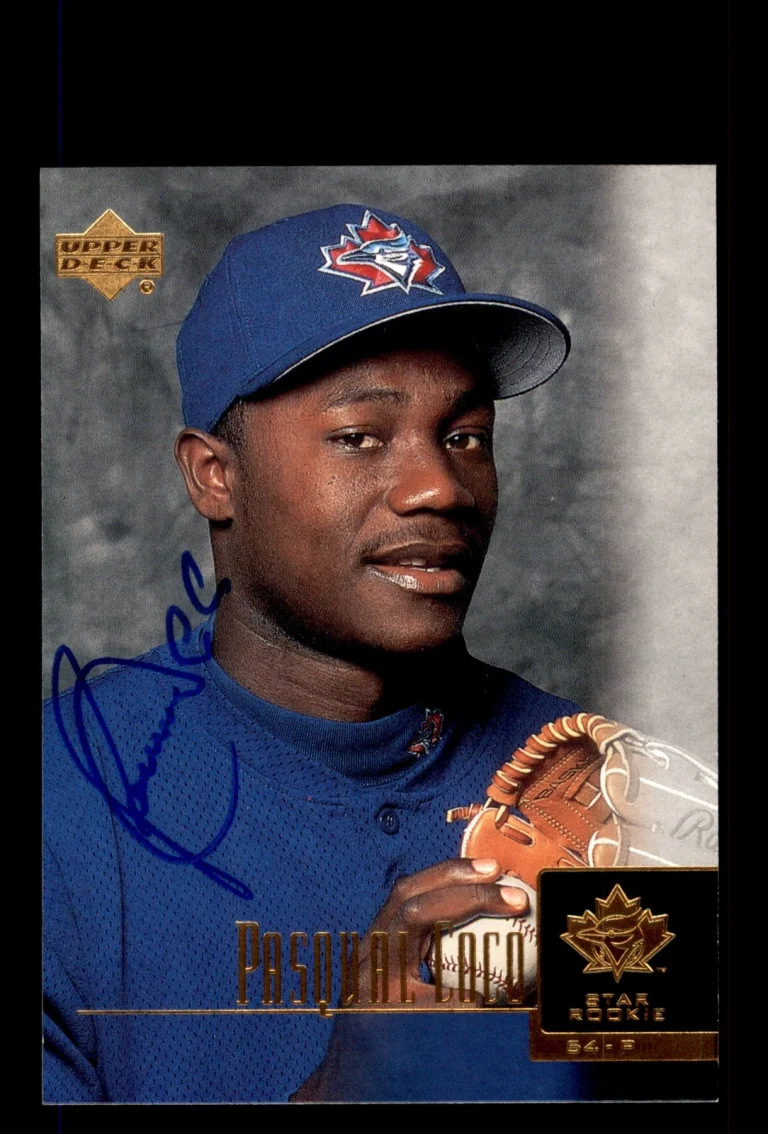 Signed Baseball Card Auto Pasqual Coco 2001 Upper Deck #3 Toronto Blue Jays