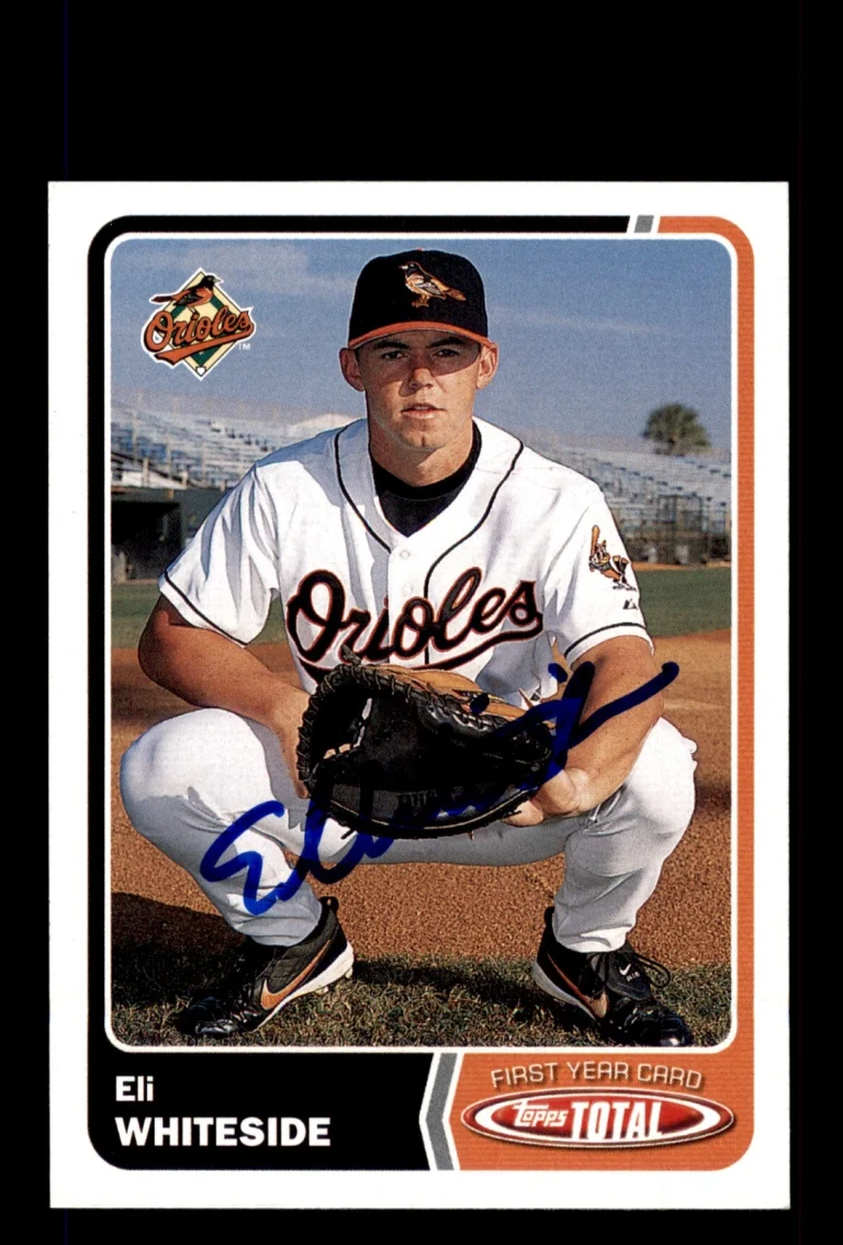 Signed Baseball Card Auto Eli Whiteside 2003 Topps Total #332 Baltimore Orioles