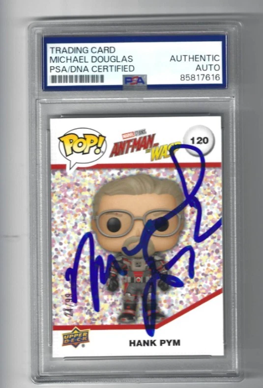 Michael Douglas Signed 2023 Upper Deck Funko Pop Marvel 24/99 Autograph PSA DNA