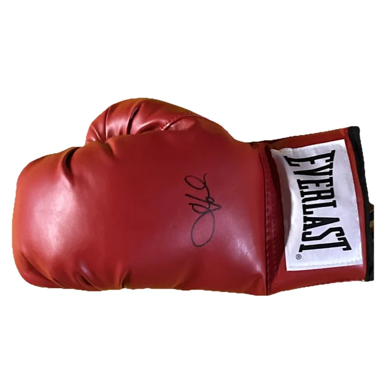 BOXING CHAMPION HOLLY HOLM AUTOGRAPH RED EVERLAST BOXING GLOVE JSA BOXING HOF