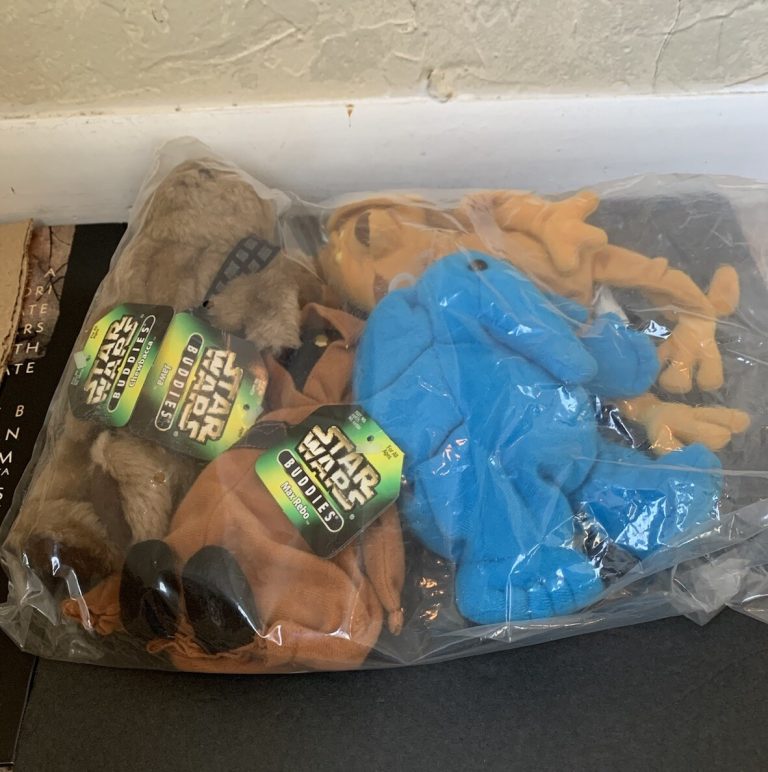 Star Wars Buddies Vintage Plush1997 Set of 8 with Tags & Hasbro Box-Max Rebo,..
