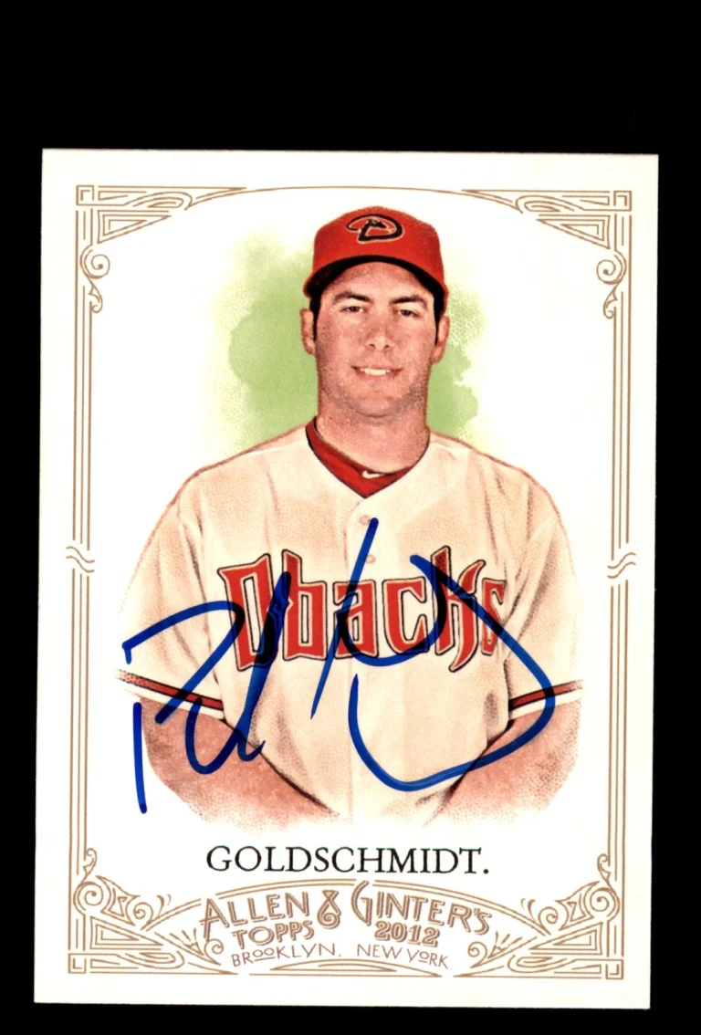 Signed Baseball Card Auto Paul Goldschmidt 2012 Topps Allen & Ginter #24