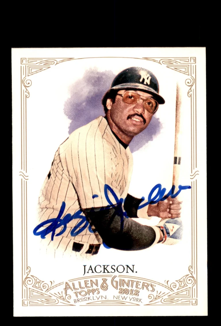 Signed Baseball Card Auto Reggie Jackson 2012 Topps Allen & Ginter #60 Yankees