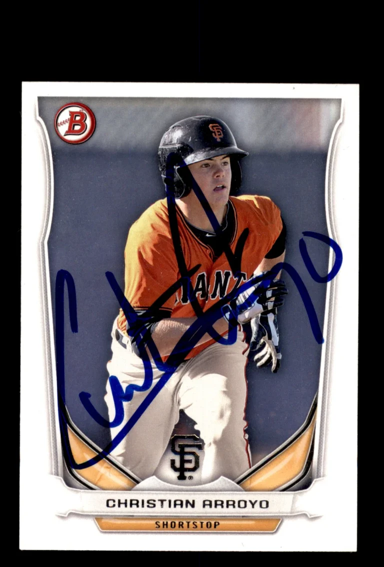 Signed Baseball Card Auto Christian Arroyo 2014 Bowman Draft #TP-81 Giants