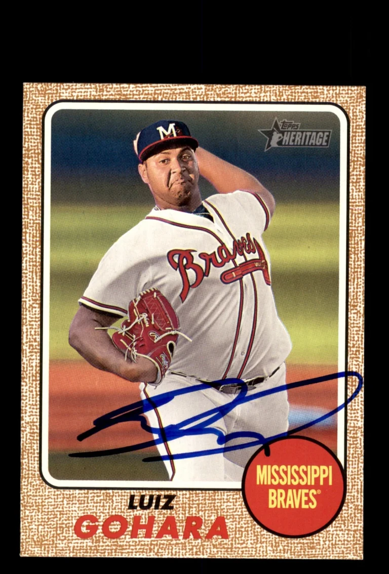 Signed Baseball Card Auto Luiz Gohara 2017 Topps Heritage Minor League #136