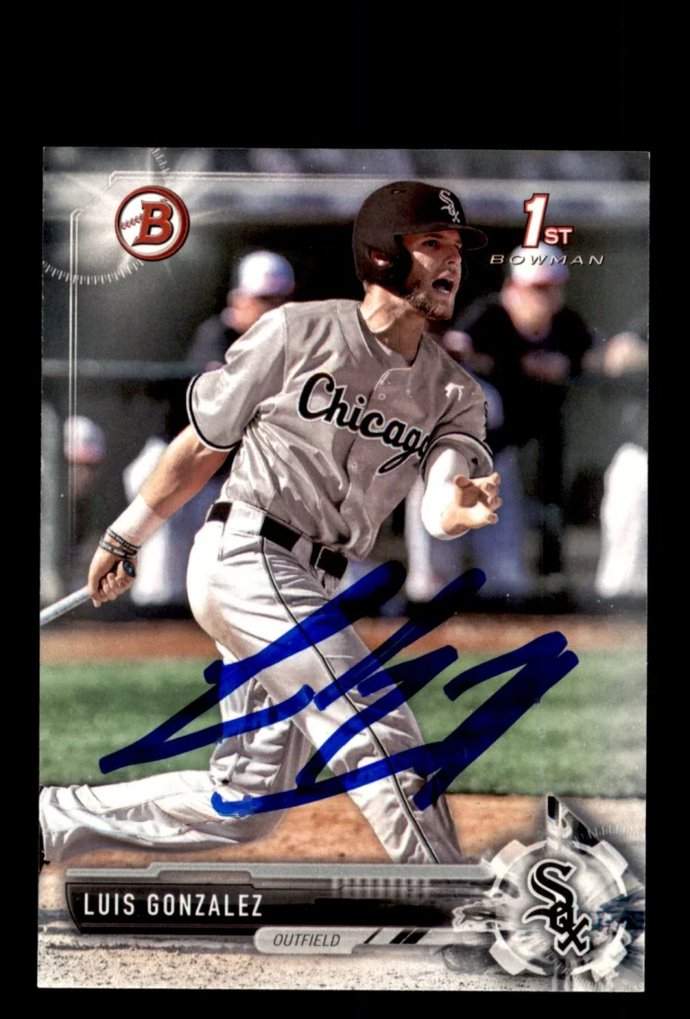 Signed Baseball Card Auto Luis Gonzalez 2017 Bowman Draft #BD-86 White Sox