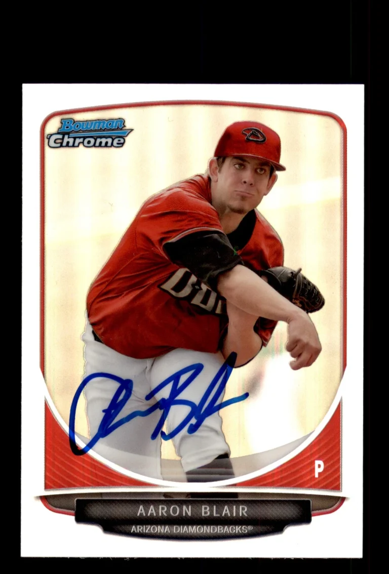 Signed Baseball Card Auto Aaron Blair 2013 Bowman Chrome #BDPP9 Refractor