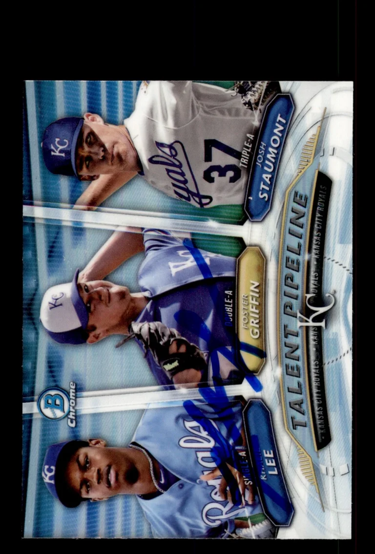 Signed Baseball Card Auto Khalil Lee 2018 Bowman #TP-KCR Royals