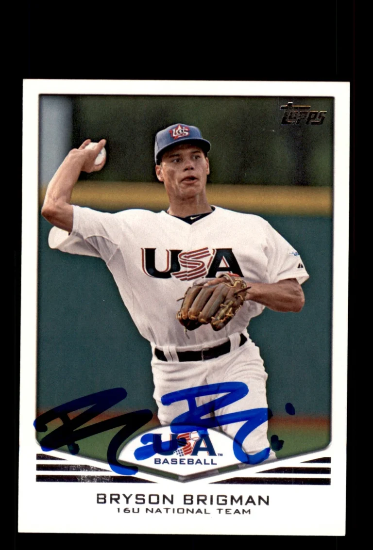 Signed Baseball Card Auto Bryson Brigman 2011 Topps USA Baseball #USA-25