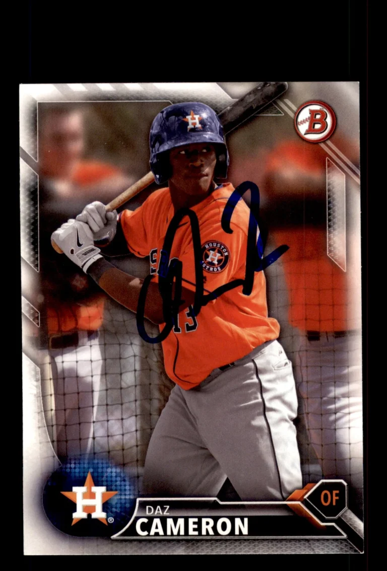 Signed Baseball Card Auto Daz Cameron 2016 Bowman Draft #BD-152 Houston Astros