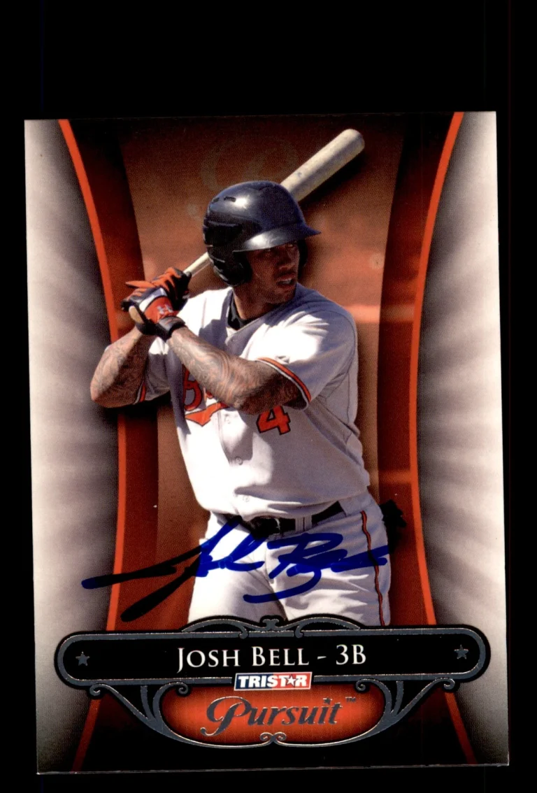 Signed Baseball Card Auto Josh Bell 2010 TriStar Pursuit #43 Bowie Baysox