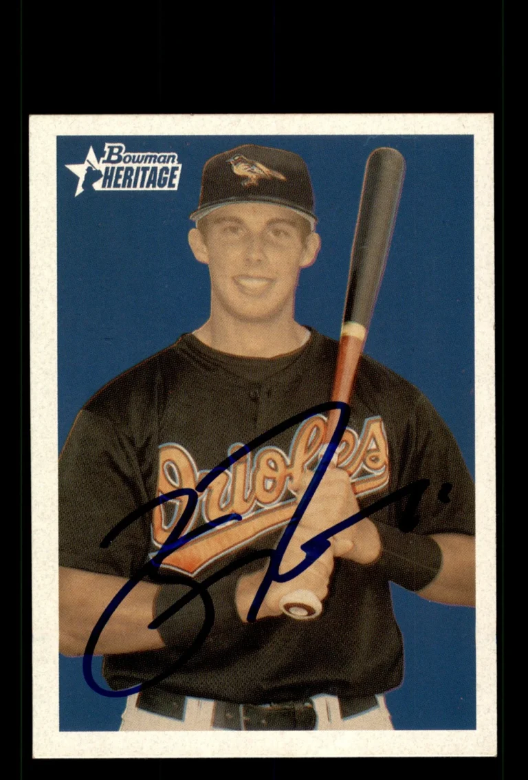 Signed Baseball Card Auto Billy Rowell 2006 Bowman Heritage #BHP88 Orioles