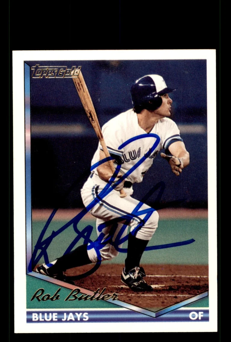 Signed Baseball Card Auto Rob Butler 1994 Topps Gold #361 Toronto Blue Jays
