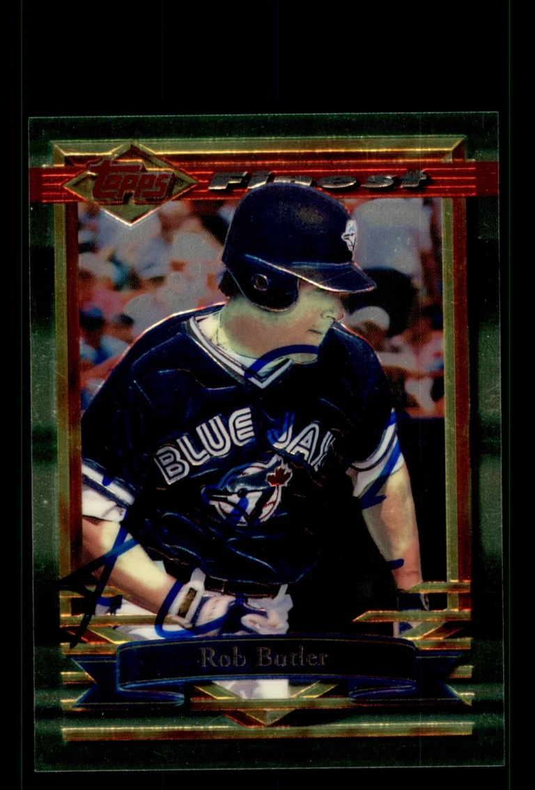 Signed Baseball Card Auto Rob Butler 1994 Finest #313 Toronto Blue Jays
