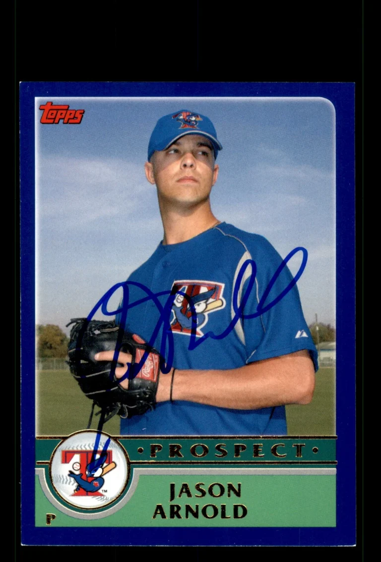 Signed Baseball Card Auto Jason Arnold 2003 Topps Traded #T160 Blue Jays