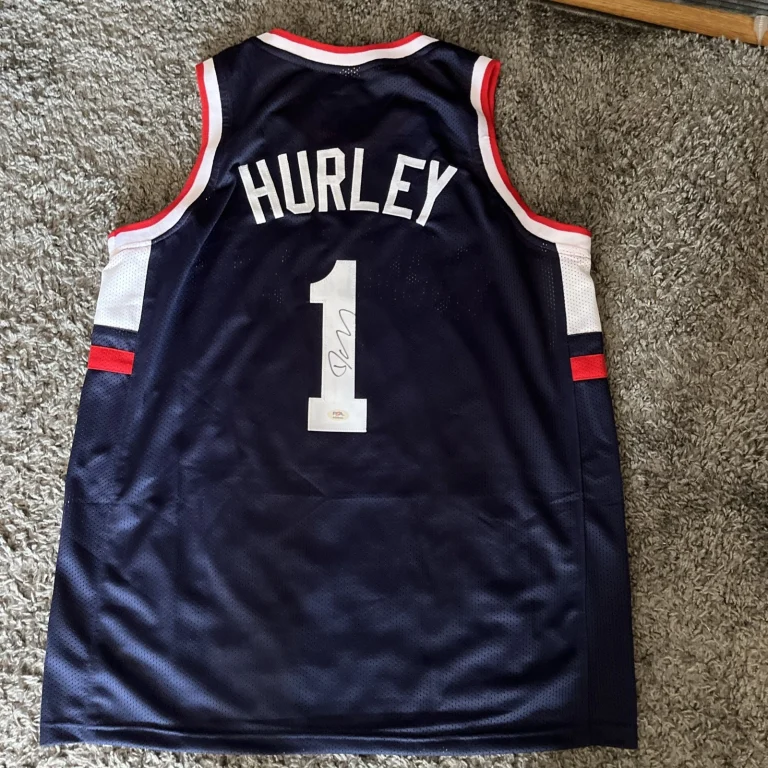 UCONN HUSKIES- COACH DAN HURLEY SIGNED AUTOGRAPH JERSEY PSA COA  🏀 LEGEND